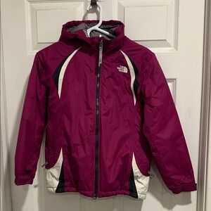 The North Face Magenta and Cream Jacket